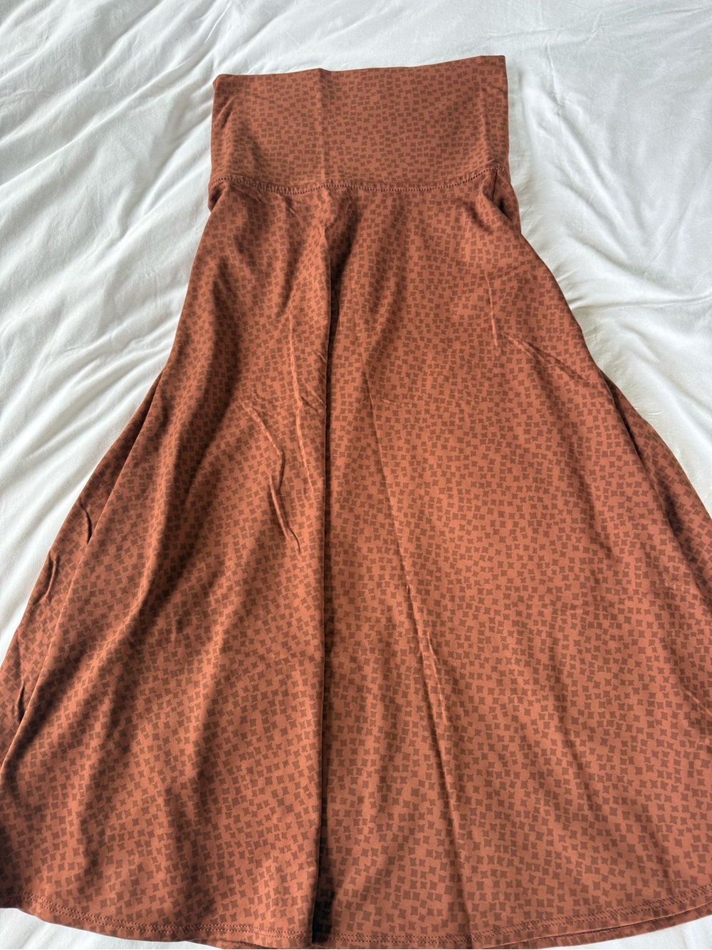 Patagonia Rust Brown Geometric High Waisted Skirt
